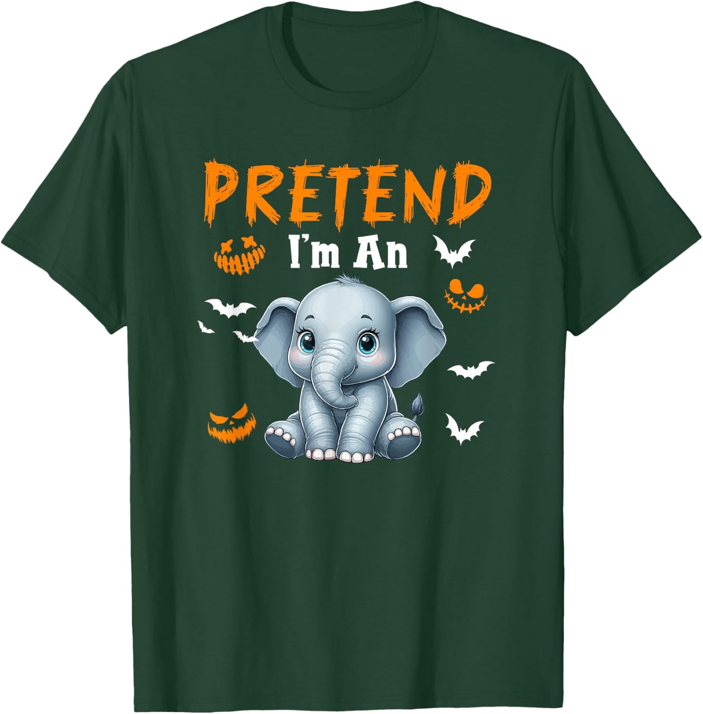 Pretend I'm An Elephant Halloween Costume Animal Lover Kids T-Shirt - T-Shirt | Forest