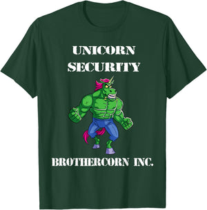 Unicorn Security Brothercorn Inc. T-Shirt - T-Shirt | Forest
