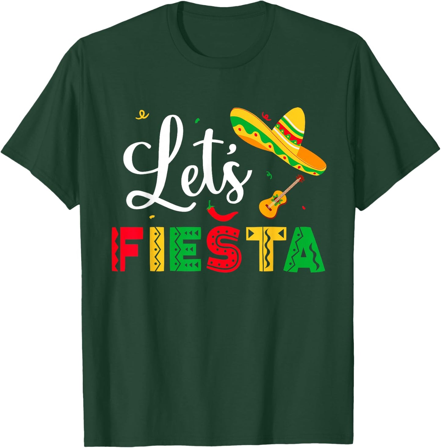 Let's Fiesta Cinco De Mayo Mexican Party Women Kids T-Shirt - T-Shirt | Forest