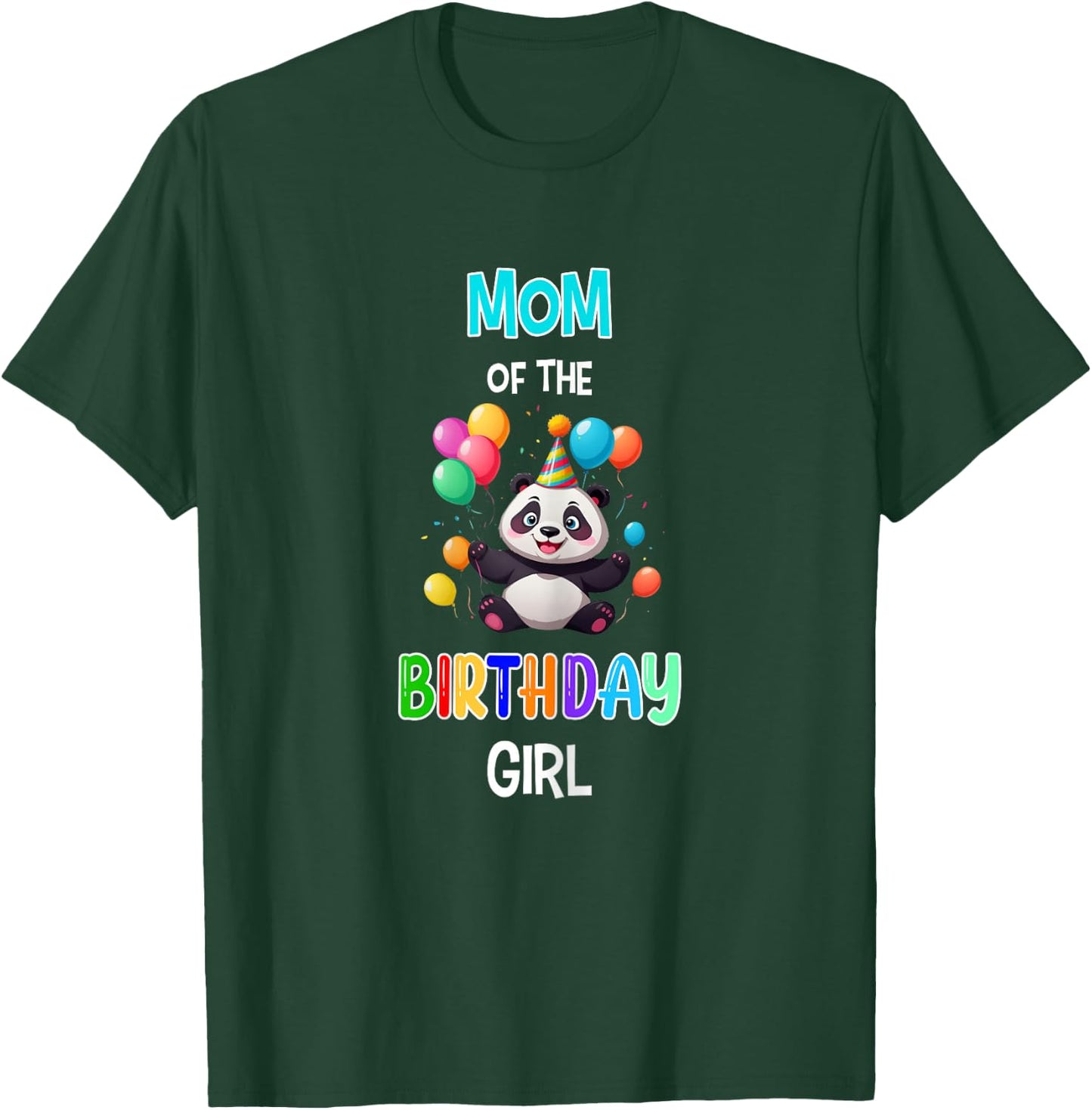 Mom of the Birthday Girl Panda Lover Mother Panda Birthday T-Shirt - T-Shirt | Forest