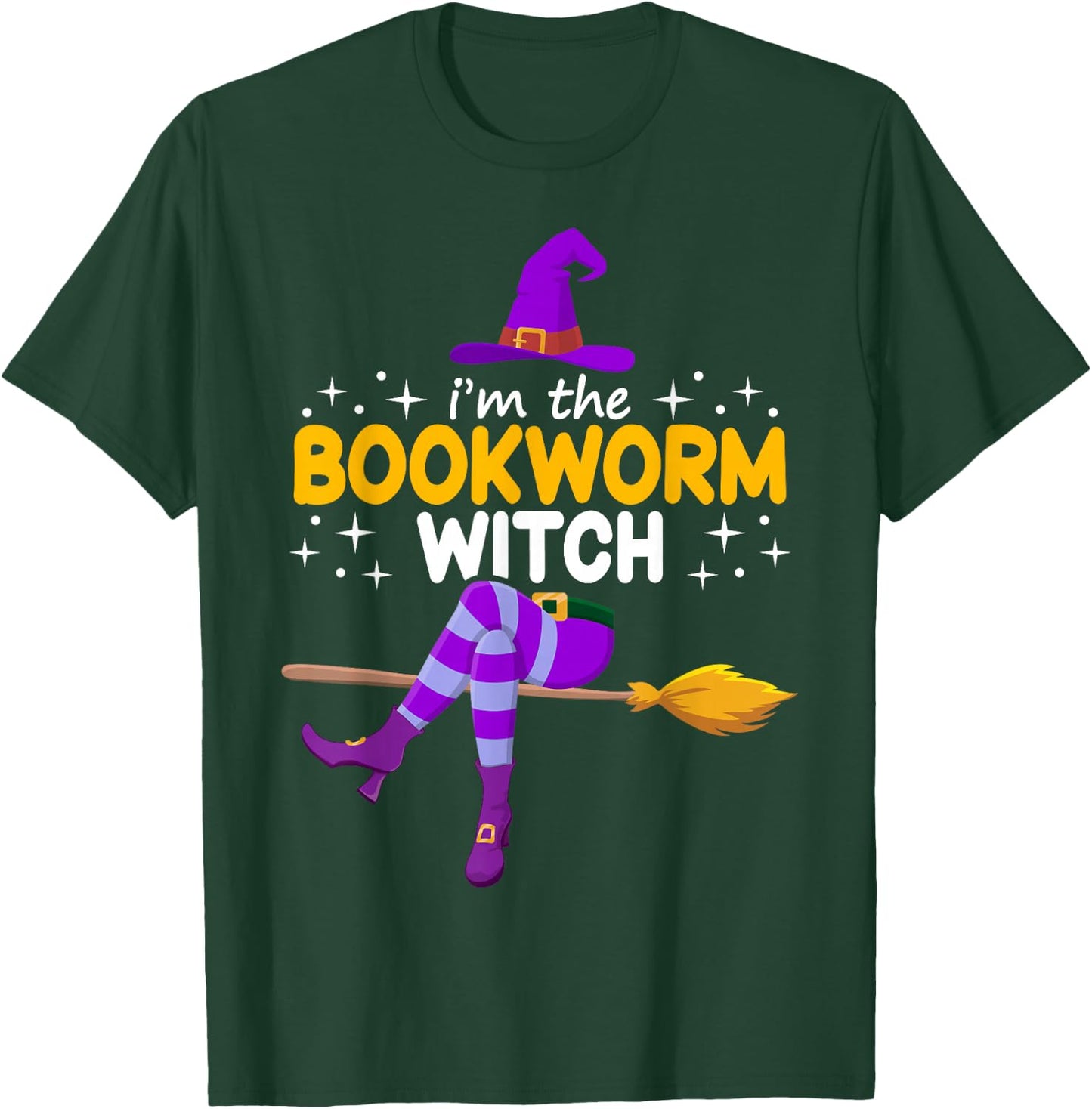 Im The Bookworm Witch Halloween Matching Costume Reading T-Shirt - T-Shirt | Forest