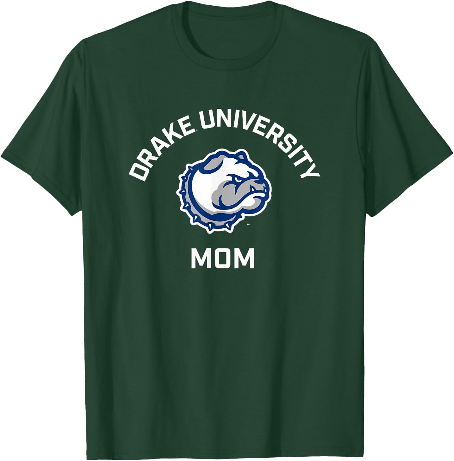 Drake University Bulldogs Arched Mom T-Shirt - T-Shirt | Forest