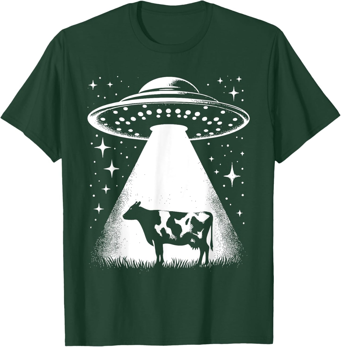 Cow Farmer Breeder - Funny Alien Normande Cattle UFO T-Shirt - T-Shirt | Forest