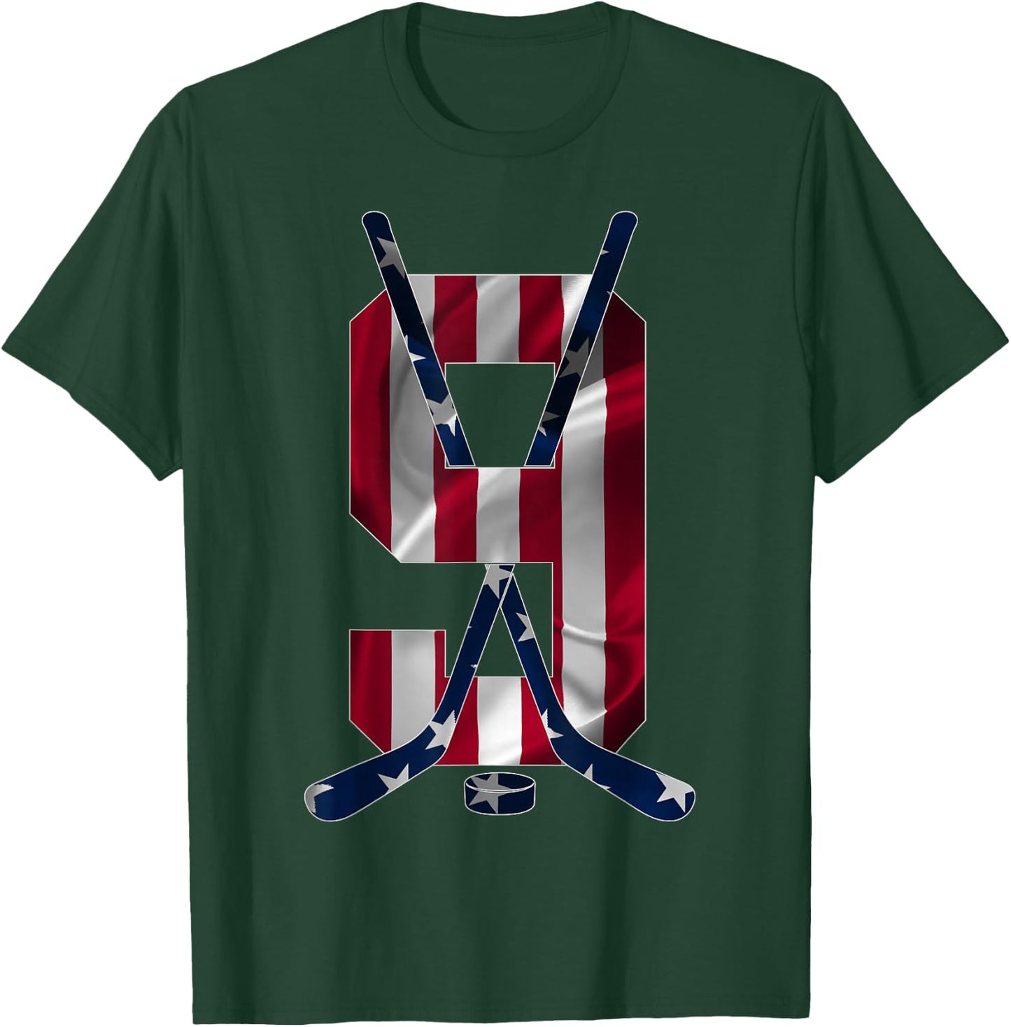 Number 9 Years Ice Hockey 9th Birthday T-Shirt - T-Shirt | Forest