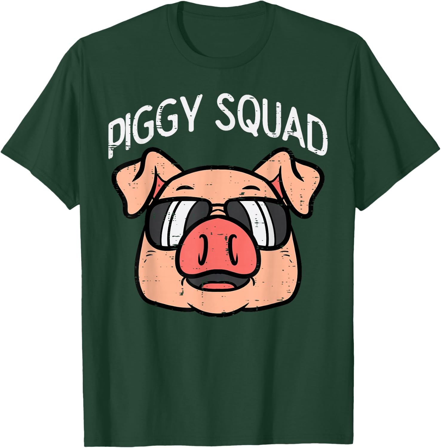 Piggy Squad Funny Pig Farmer Hog Farm Animal Men Women Kids T-Shirt - T-Shirt | Forest