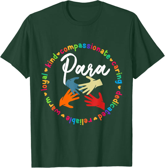 Back To School , Women Teacher Paraprofessional T-Shirt - T-Shirt | Forest