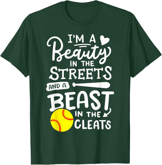 Softball Softball Player T-Shirt - T-Shirt | Forest