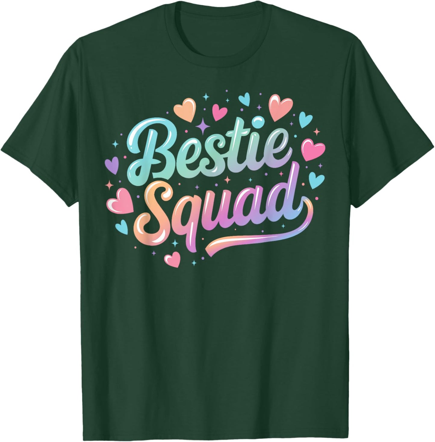 Funny Tie Dye Best Friend Matching Bestie Squad BFF Cute T-Shirt - T-Shirt | Forest