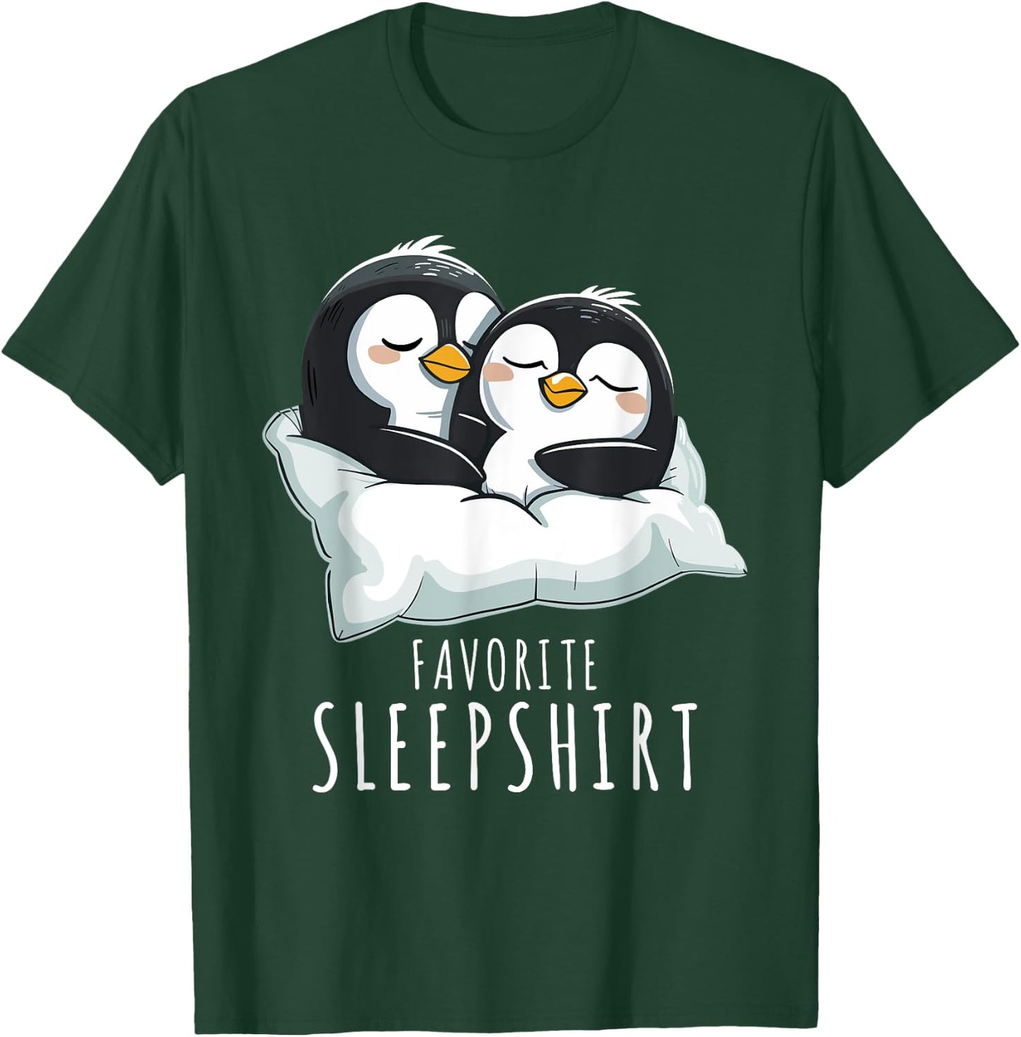 Couples Penguin Pajama Favourite Sleepshirt Penguins , Small, Black T-Shirt - T-Shirt | Forest