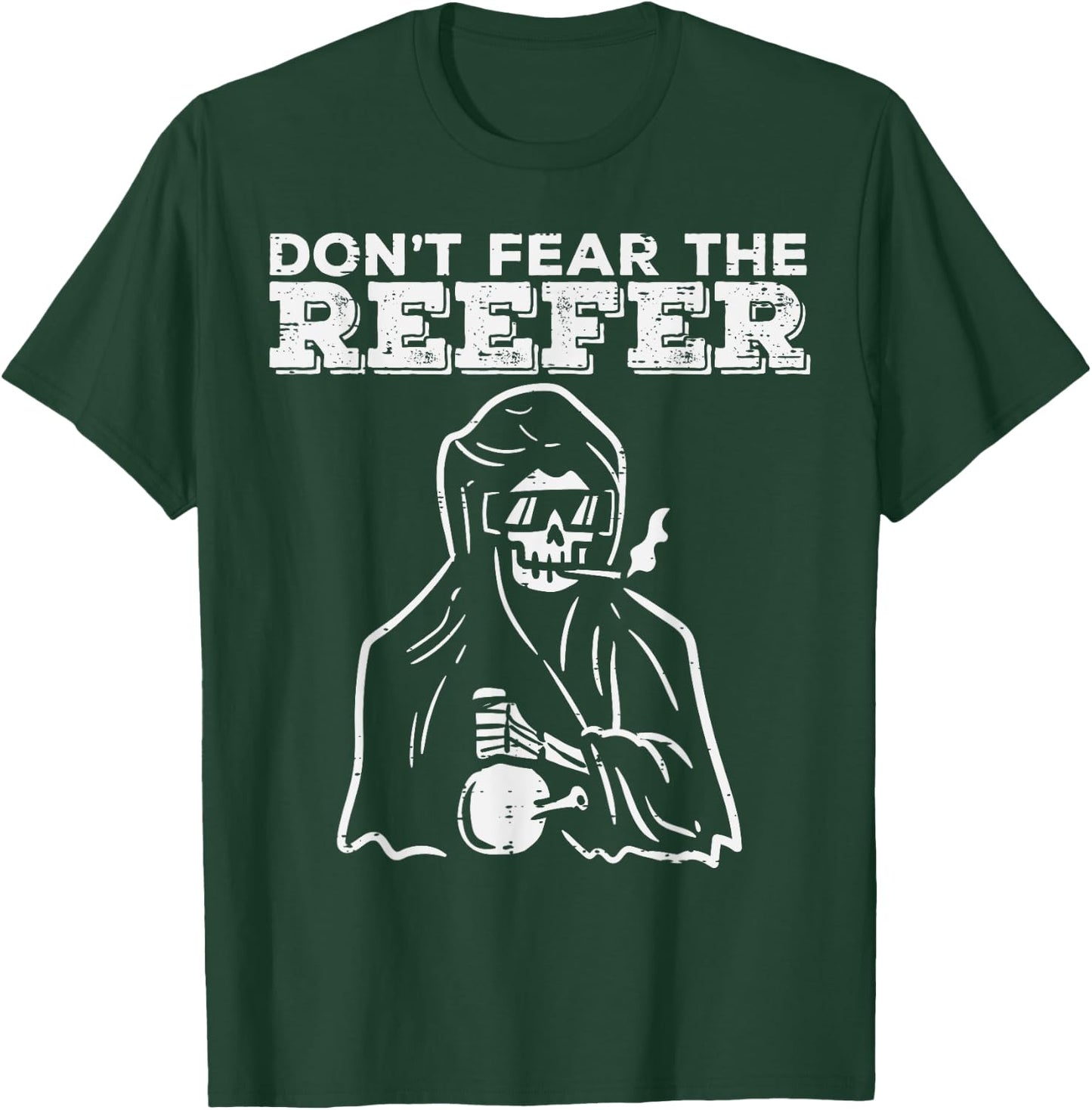 Halloween Dont Fear Reefer Grim Reaper Funny Costume Men T-Shirt - T-Shirt | Forest