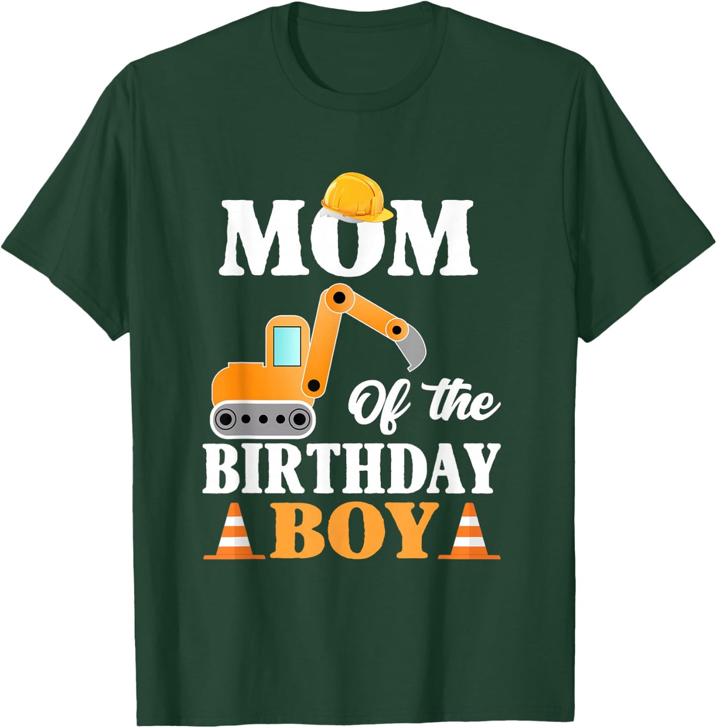 Mom of the birthday boy Construction Boy's Birthday Party T-Shirt - T-Shirt | Forest