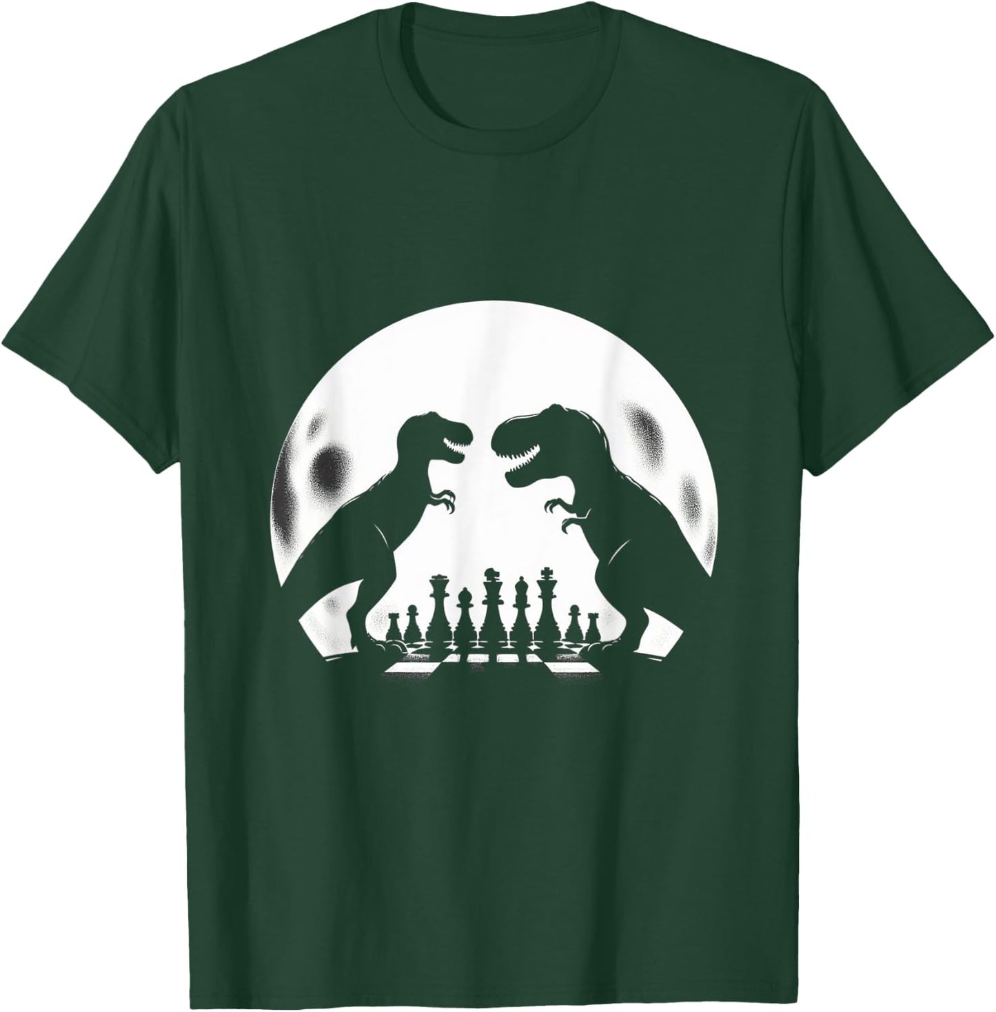 Funny Dinosaur T-Rex Chess Player Board Game - Chess T-Shirt - T-Shirt | Forest