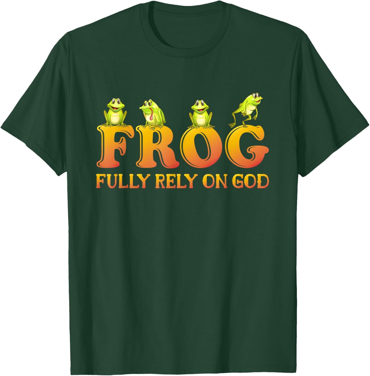 Fully Rely On God Frog Kids Shirt Fully Rely On God Frog T-Shirt - T-Shirt | Forest