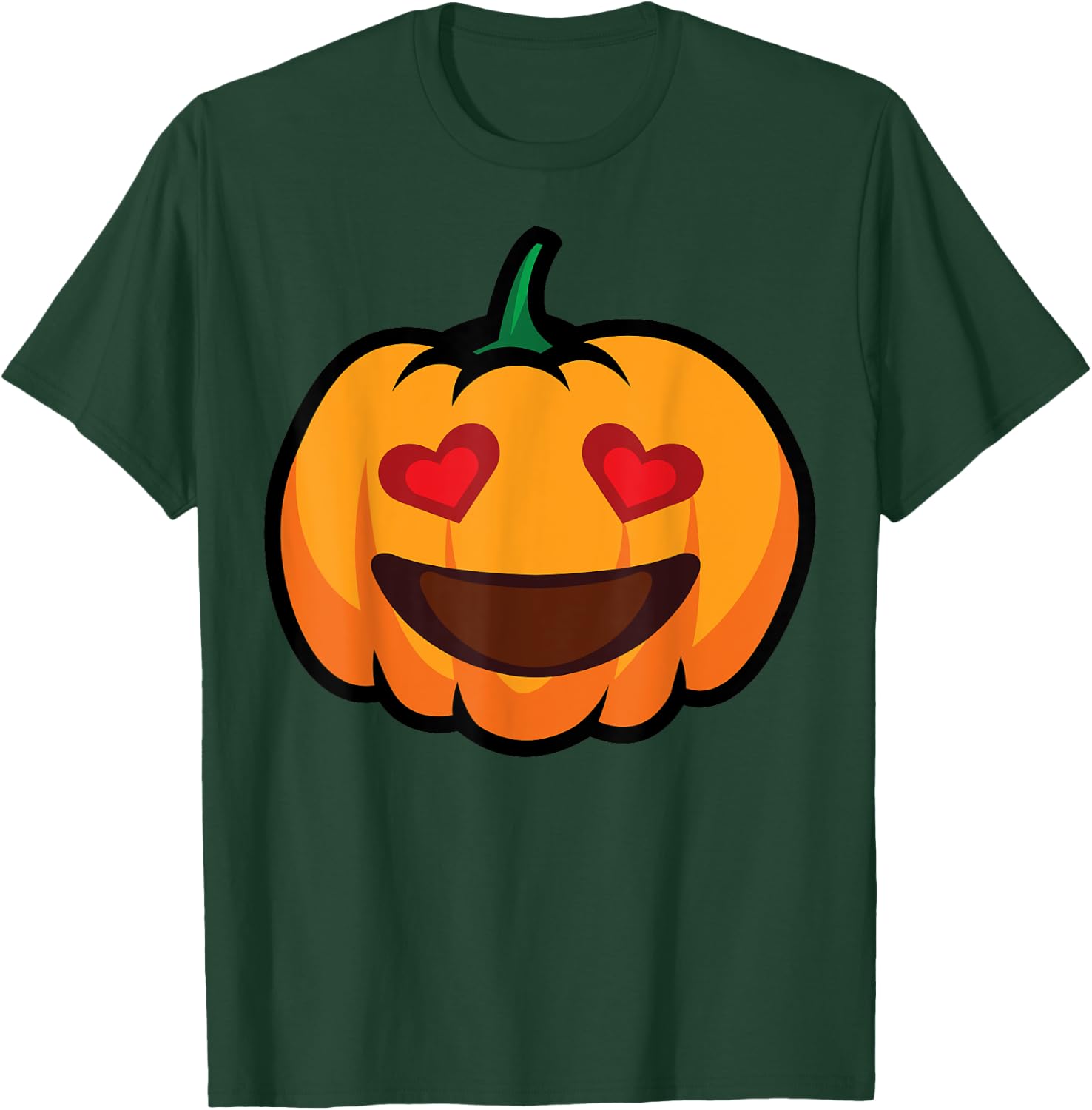 Pumpkin Big Smile & Love Eyes Funny Halloween Costume T-Shirt - T-Shirt | Forest