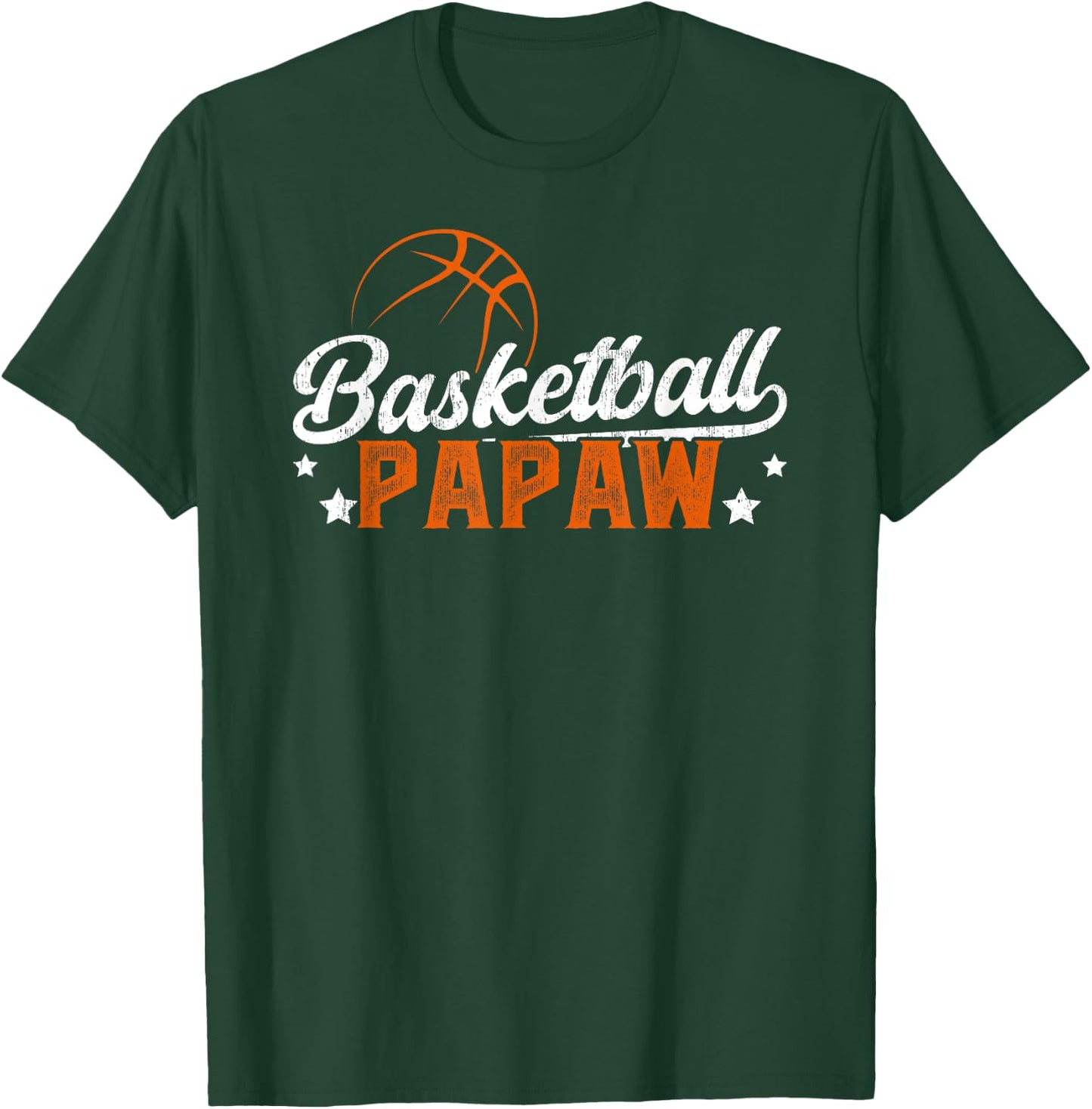 Basketball Papaw Grandpa Papaw Of A Basketball Player Papaw T-Shirt - T-Shirt | Forest