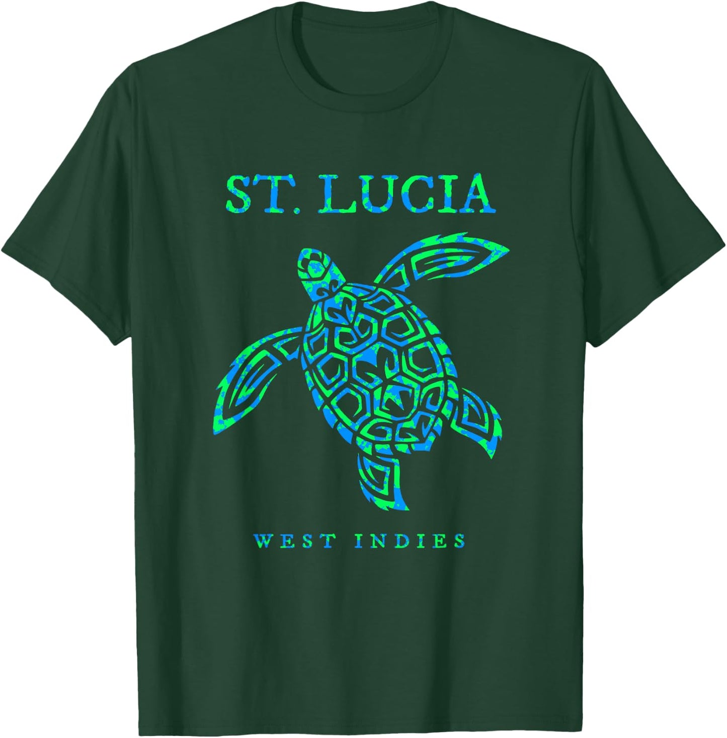 St Lucia Sea Turtle Travel Cruise Vacation Souvenir T-Shirt - T-Shirt | Forest