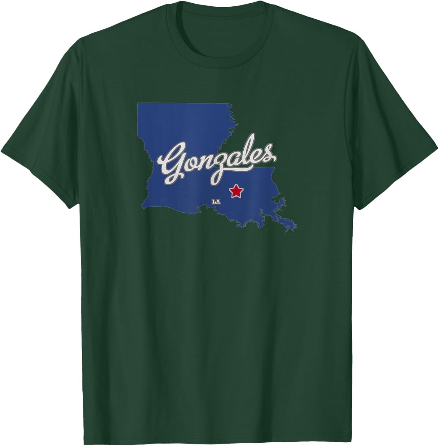 Gonzales Louisiana LA Map T-Shirt - T-Shirt | Forest