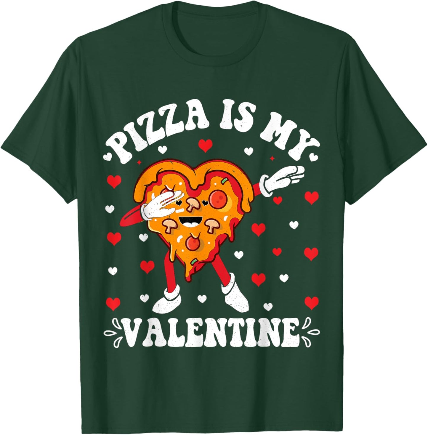 Pizza Is My Valentine Funny Valentines Day Boys Kids T-Shirt - T-Shirt | Forest