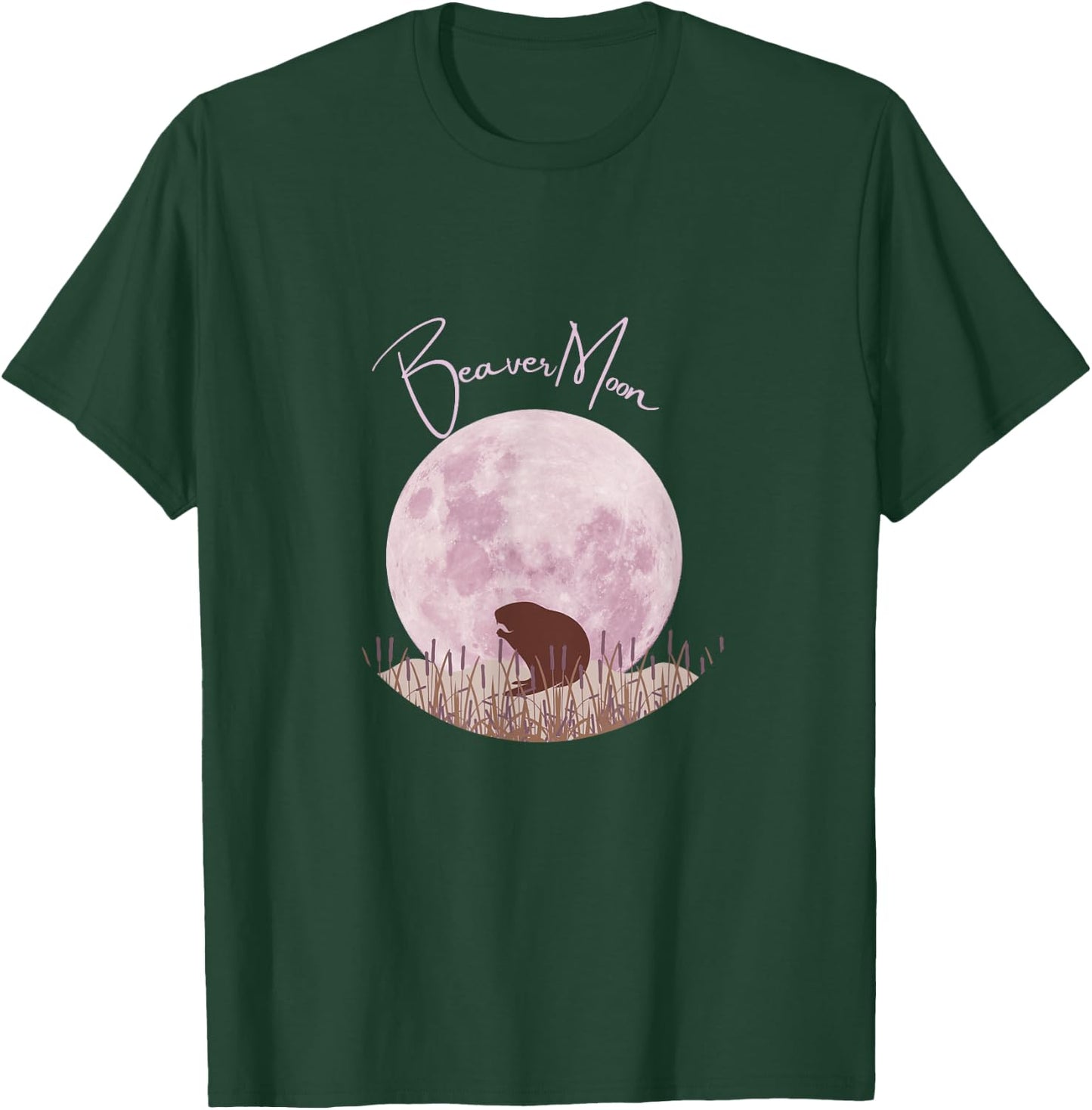 Full Beaver Moon Calendar 2025 Tops, Clothing & Accessories T-Shirt - T-Shirt | Forest