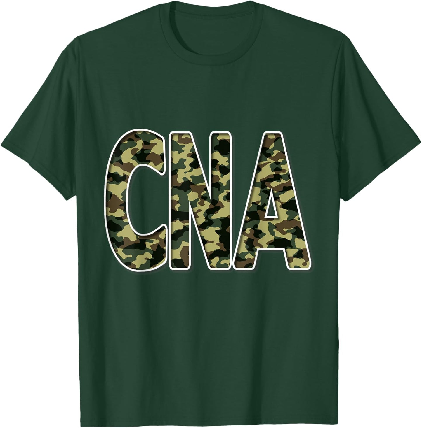 CNA Nurses Camouflage T-Shirt - T-Shirt | Forest