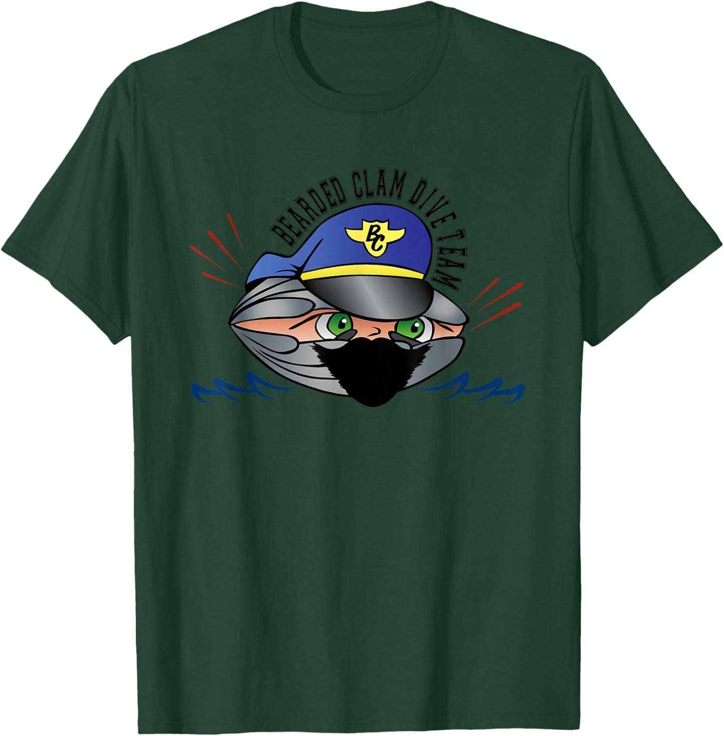 Bearded Clam Dive Team T-Shirt - T-Shirt | Forest