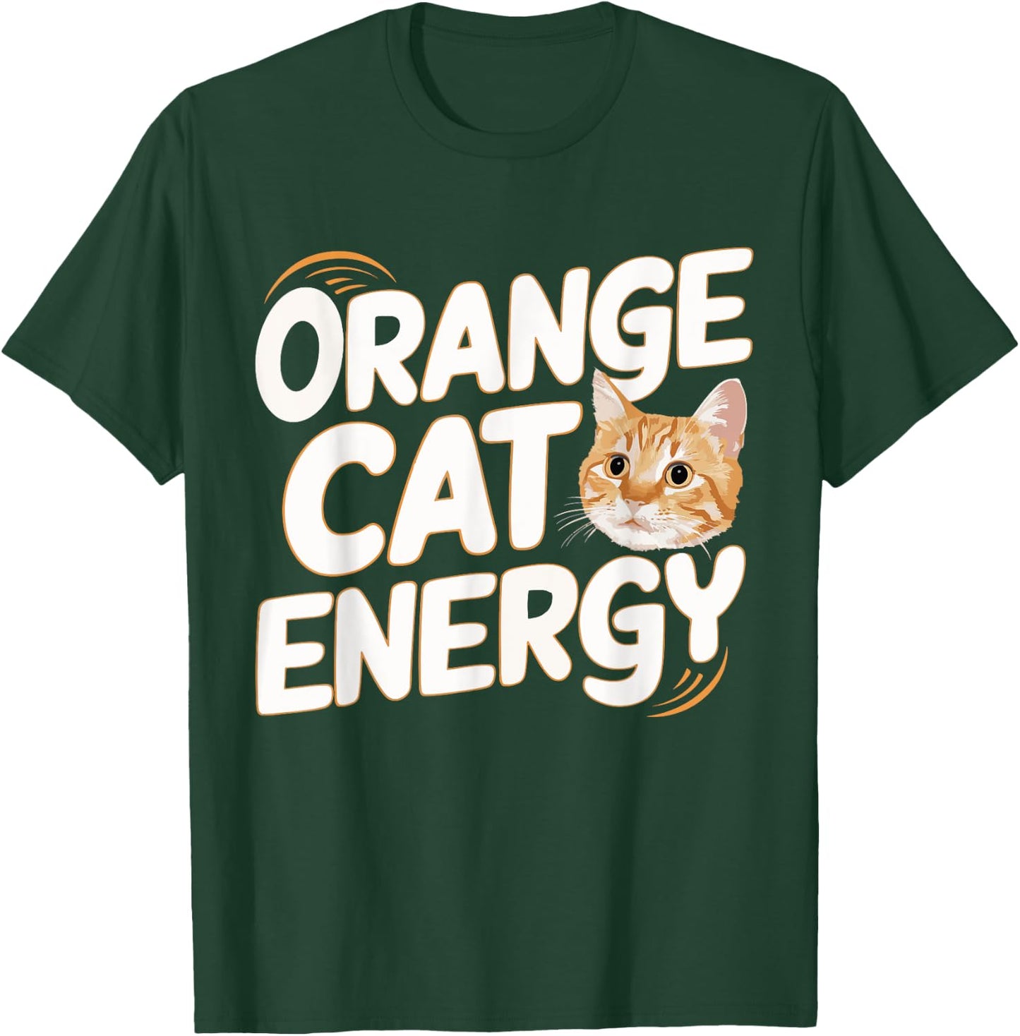 Orange Cat Energy Men Women Kids T-Shirt - T-Shirt | Forest