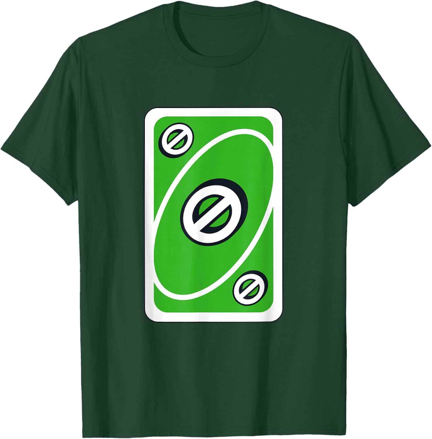 UNO - Green Skip Card T-Shirt - T-Shirt | Forest