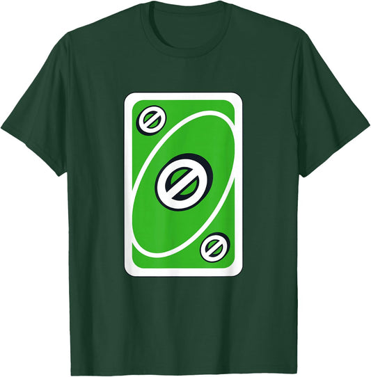 UNO - Green Skip Card T-Shirt - T-Shirt | Forest