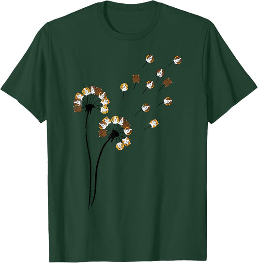 Guinea Pig Flower Dandelion Cavy Lover Women Girls Kids Men T-Shirt - T-Shirt | Forest