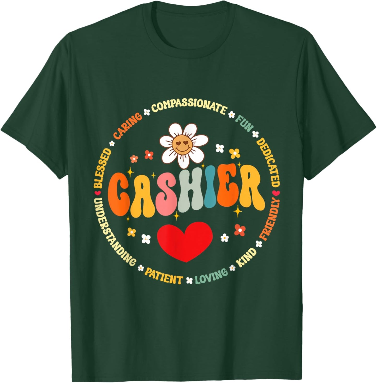 Food Services Crew Cafeteria Worker Helper School Cashier T-Shirt - T-Shirt | Forest