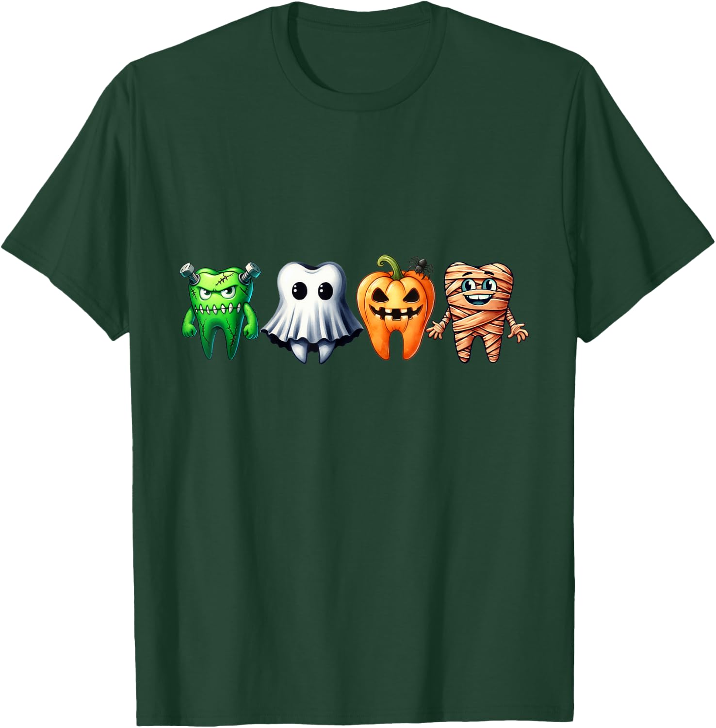 Trick Or Teeth Halloween Dental Hygienist Dental Assistant T-Shirt - T-Shirt | Forest