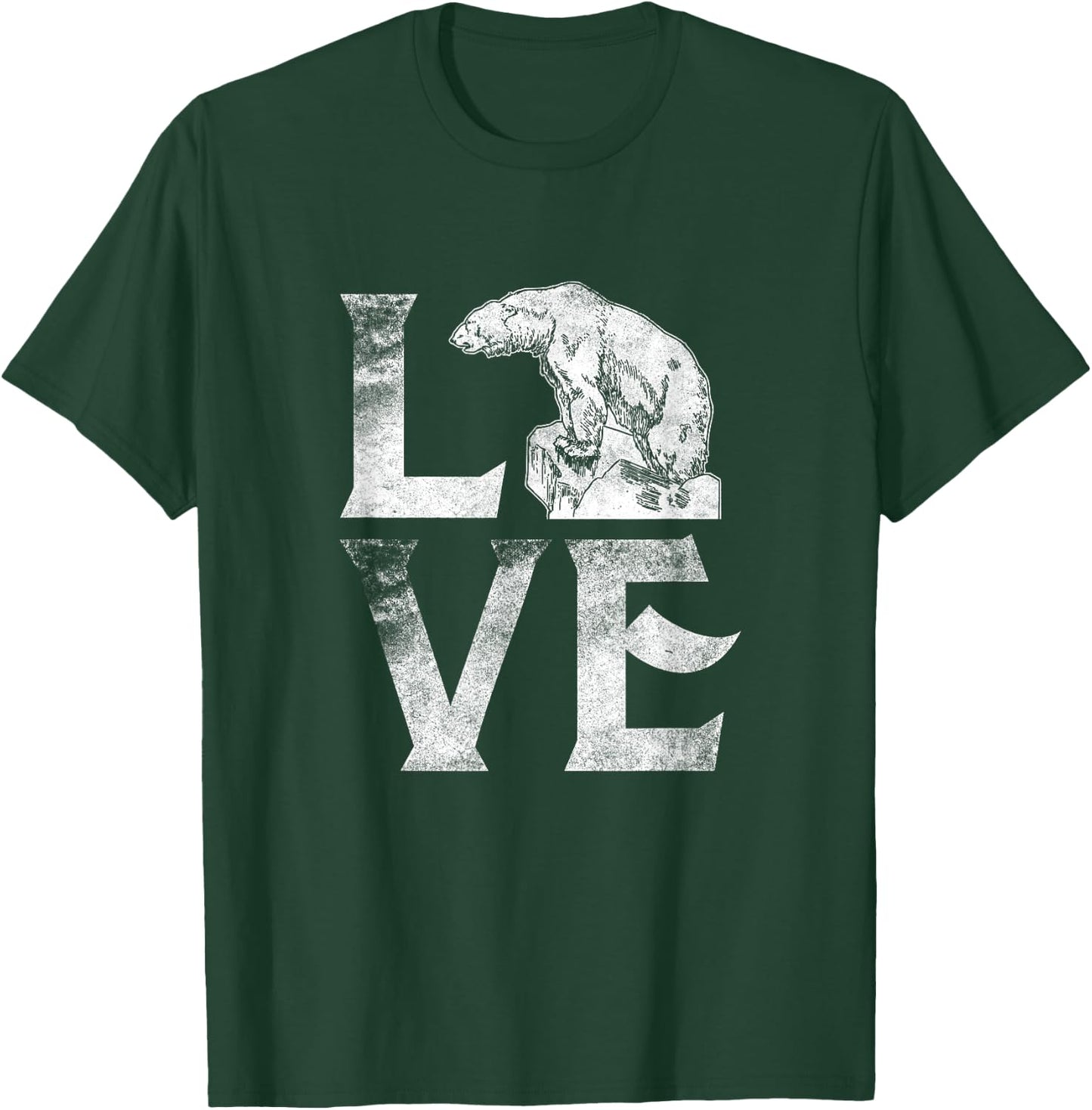 Love Polar Bears Cute White Bear Gift Climate Change T-Shirt - T-Shirt | Forest