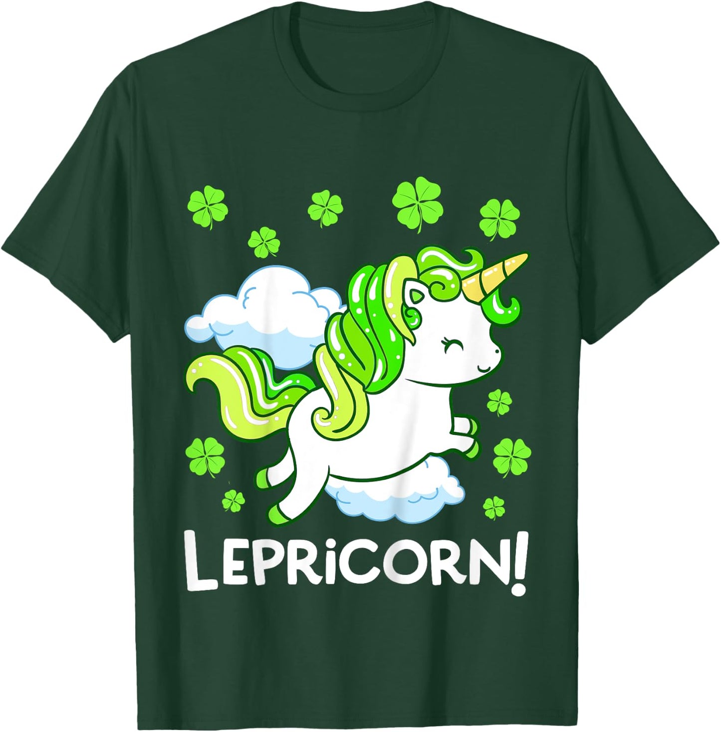 Kids Lepricorn St Patricks Day Unicorn Girls Kids Toddler T-Shirt - T-Shirt | Forest