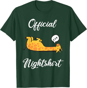 Giraffe Pet Sleepshirt Nightwear Nightshirt Sleep Pajama T-Shirt - T-Shirt | Forest