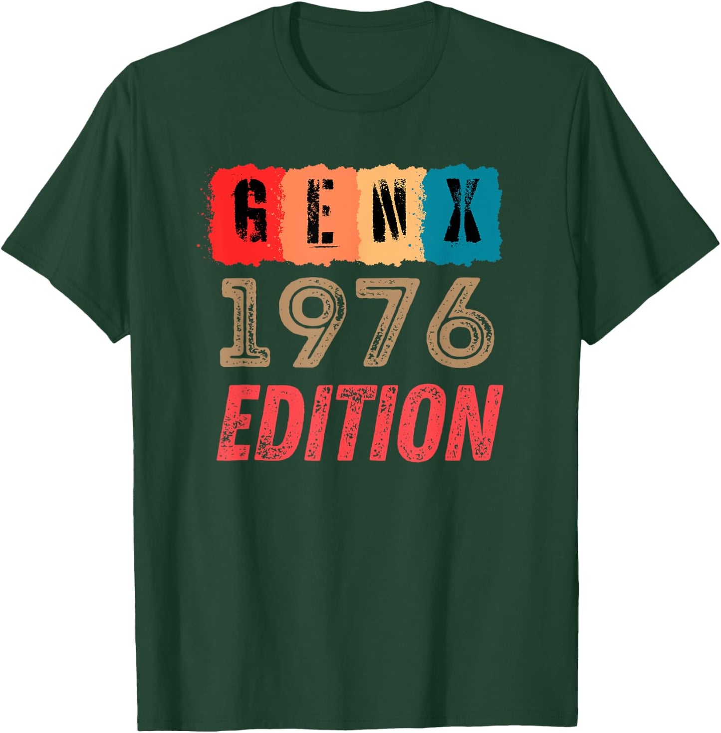 Vintage Gen X 1976 Women Mom Dad T-Shirt - T-Shirt | Forest
