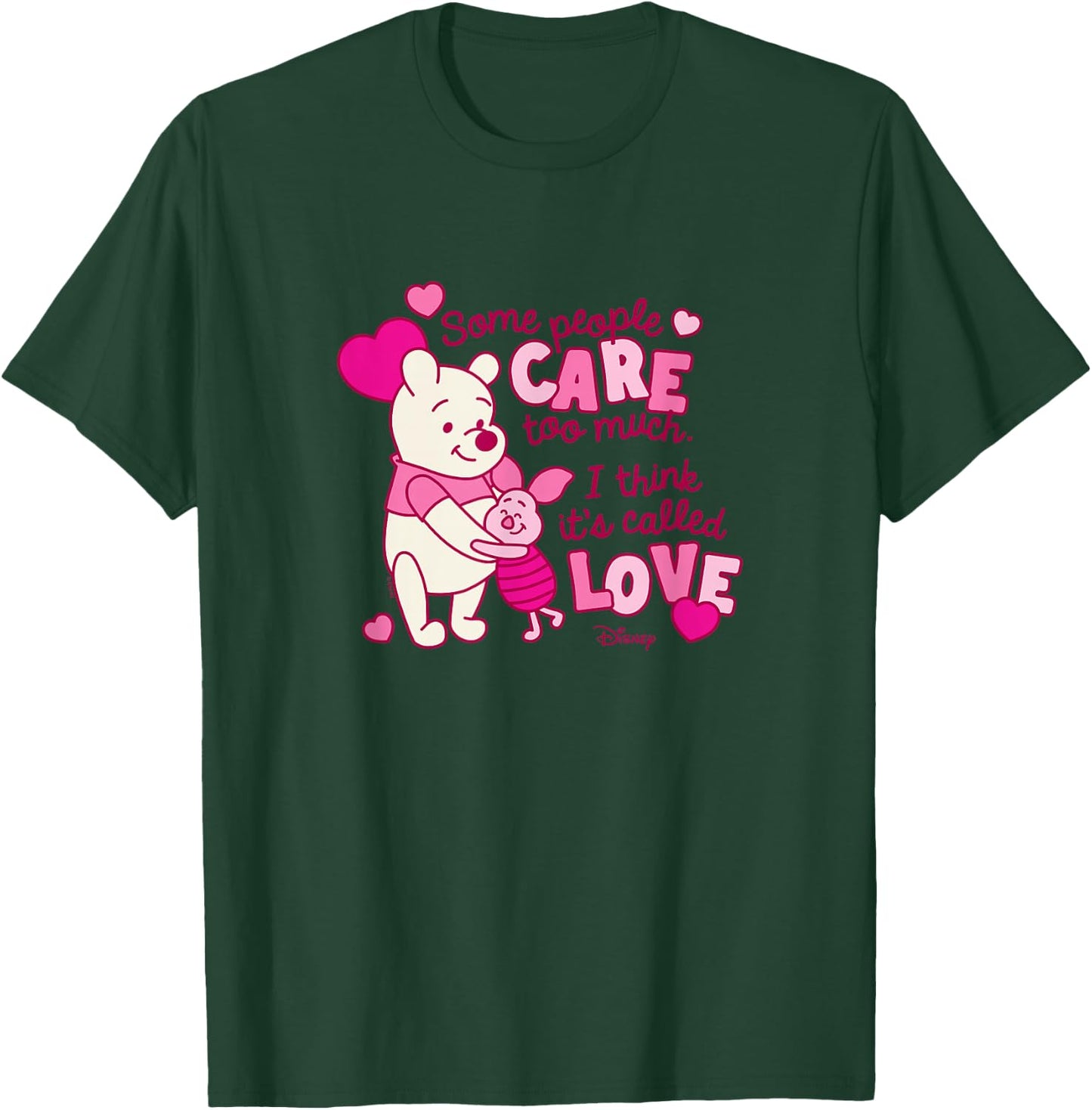 Winnie the Pooh - Valentine's Day Love and Care Piglett Hug T-Shirt - T-Shirt | Forest