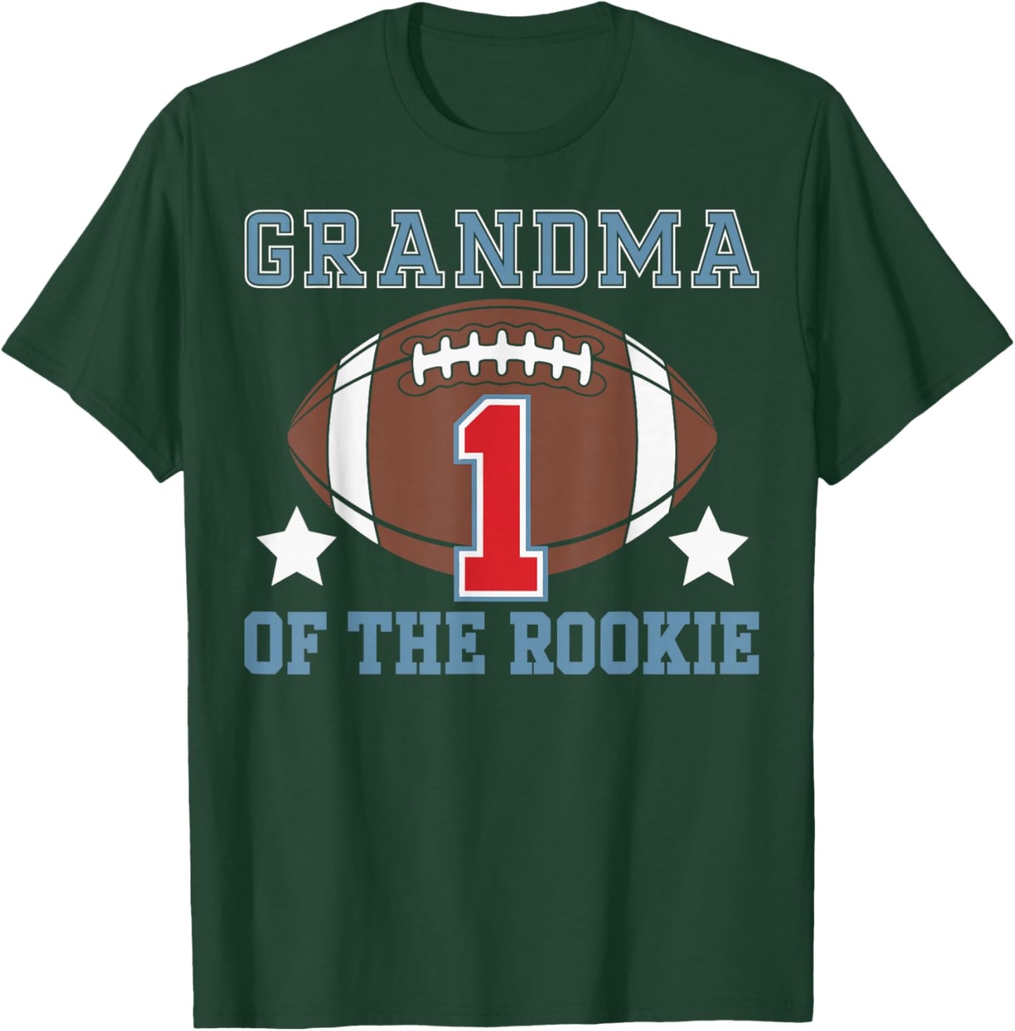 Grandma of Rookie 1st Birthday Football Theme Matching Party T-Shirt - T-Shirt | Forest