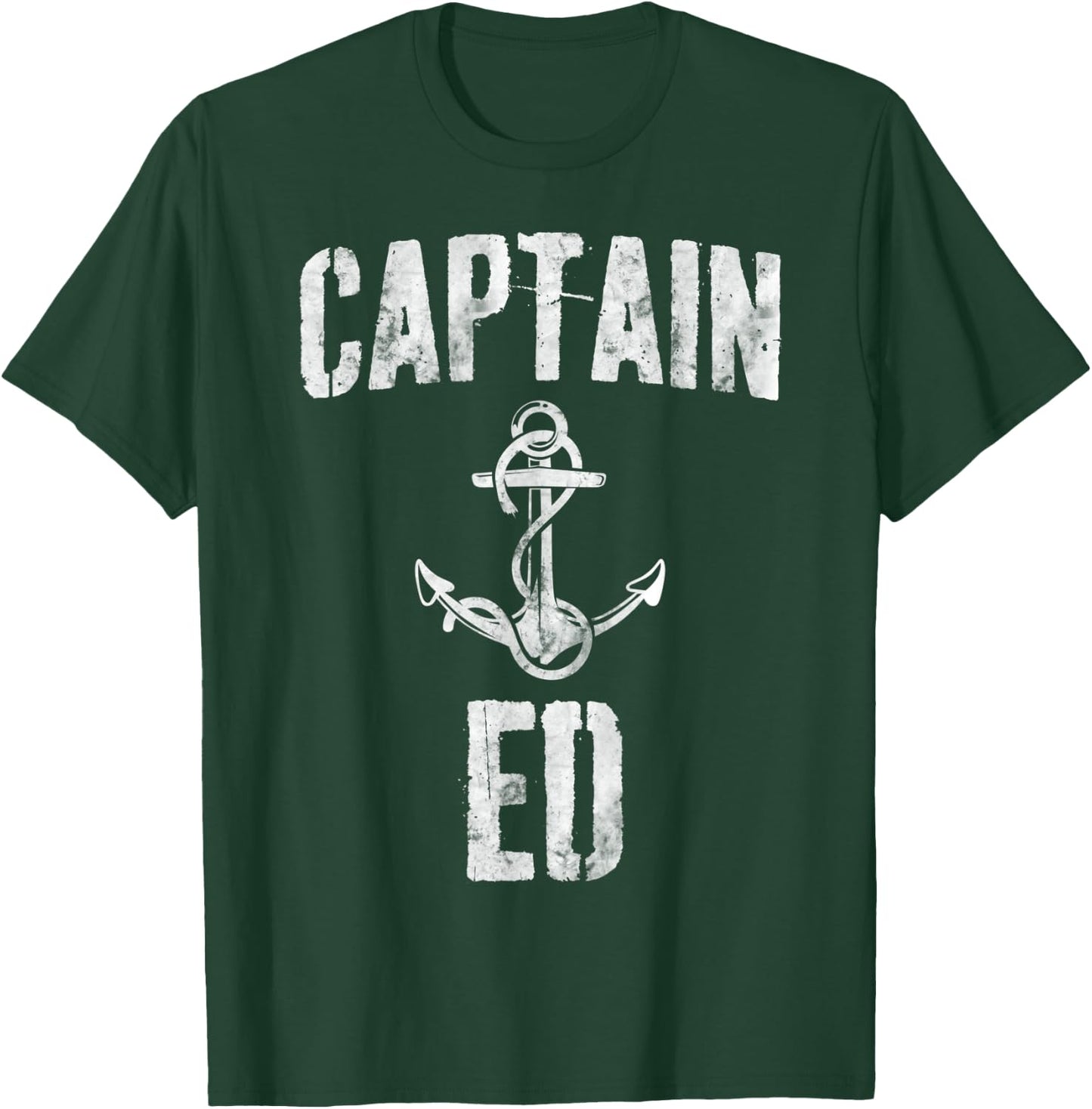Funny Personalized Boating Shirt First Name Captain Ed T-Shirt - T-Shirt | Forest