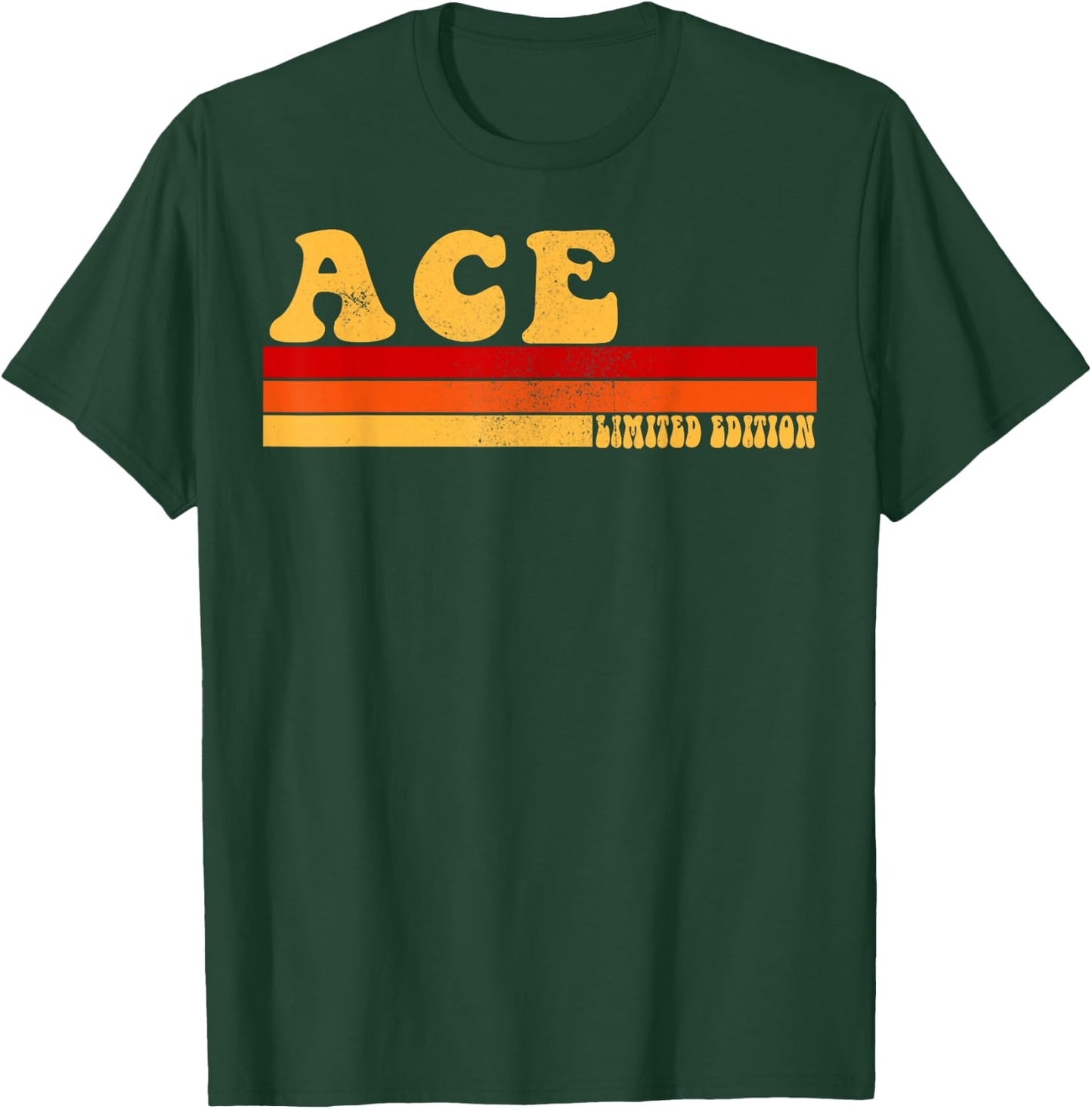 AmaStyle Co. ACE Name Personalized Idea Men Retro Vintage T-Shirt - T-Shirt | Forest