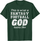 Fantasy Football God Retro Vintage Distressed T-Shirt - T-Shirt | Forest