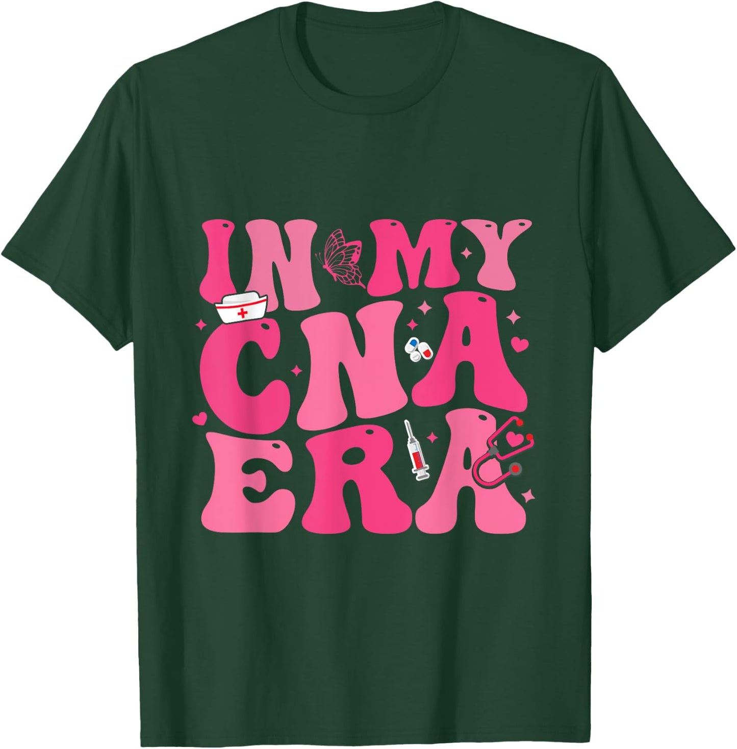 Groovy Shirt in My CNA Era Nurse Certified Nursing Assistant T-Shirt - T-Shirt | Forest
