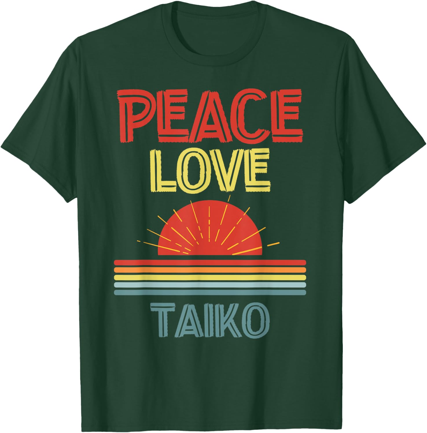 piece love Taiko funny T-Shirt - T-Shirt | Forest