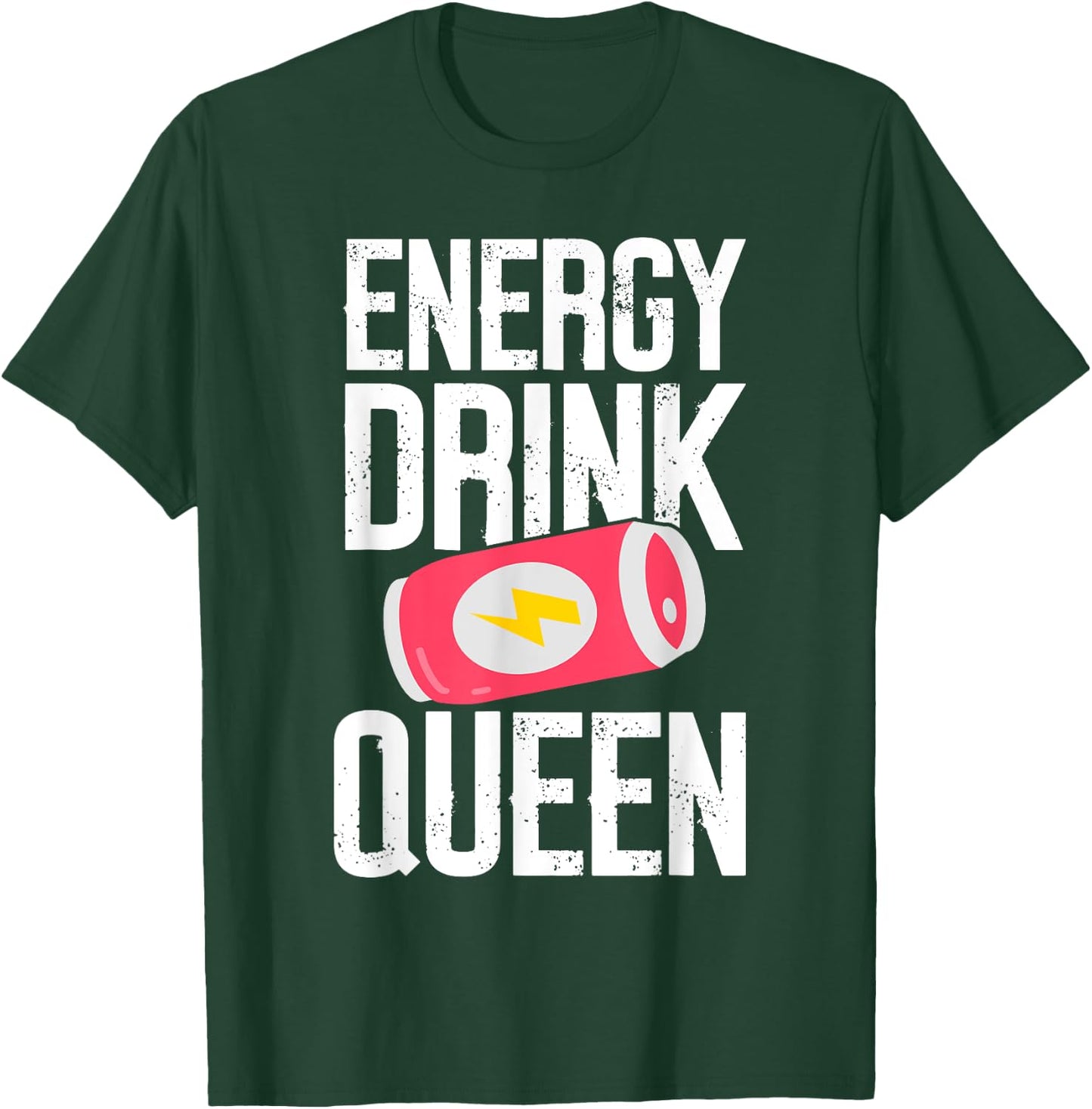 Energy Drink Queen Energy Drink , Small, Black T-Shirt - T-Shirt | Forest