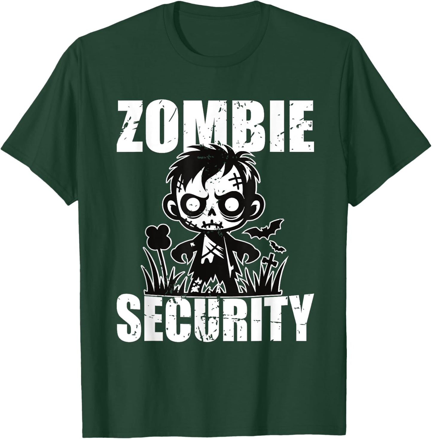 Halloween Security Adult Costume Dad Zombie Security Men T-Shirt - T-Shirt | Forest