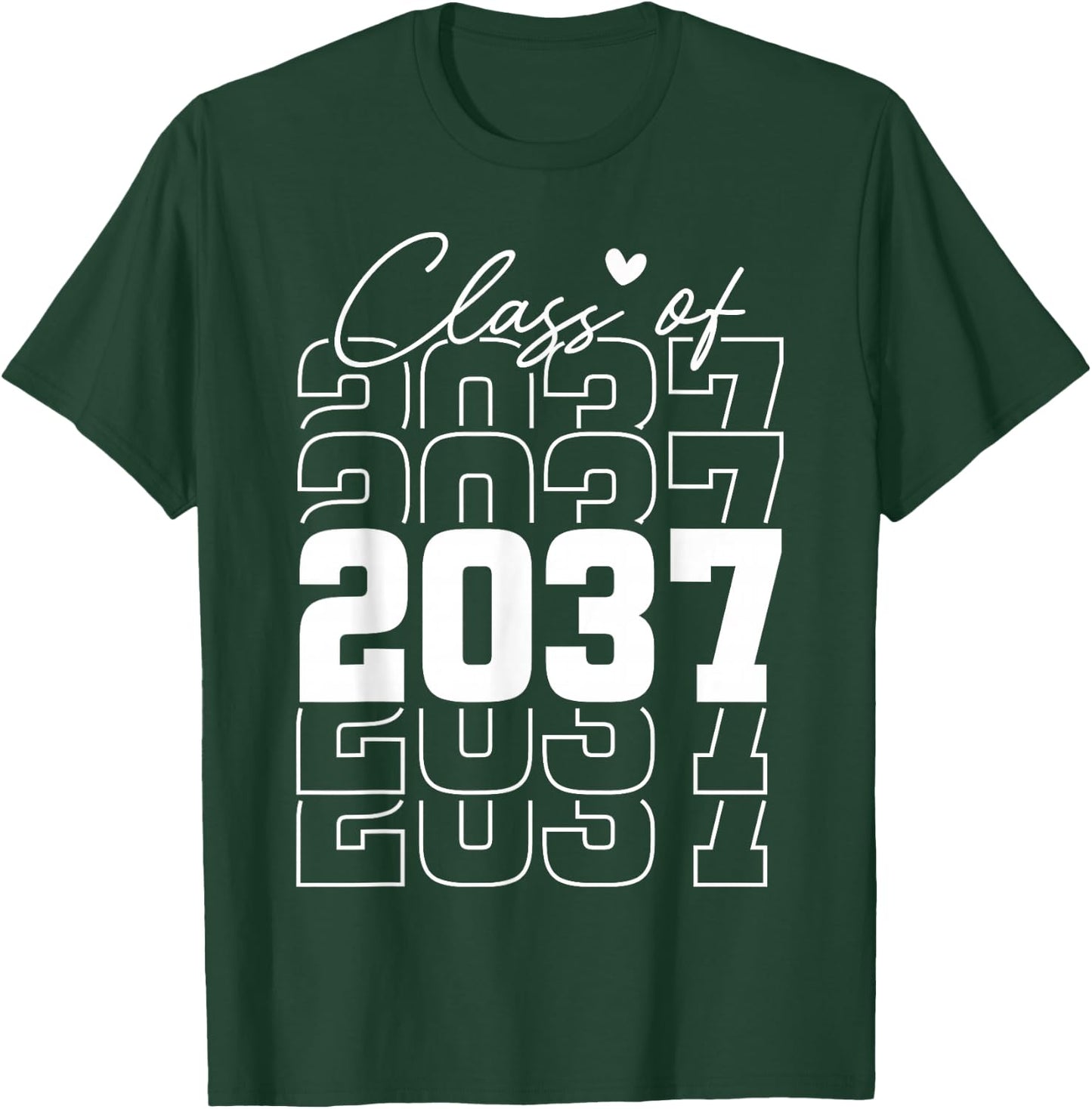 Class Of 2037 Kindergarten To Graduation T-Shirt - T-Shirt | Forest