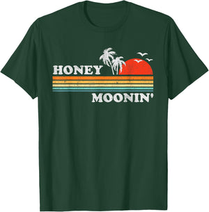 Honey Moonin Beach Honeymoon Vacation Men Women Couples Gift T-Shirt - T-Shirt | Forest