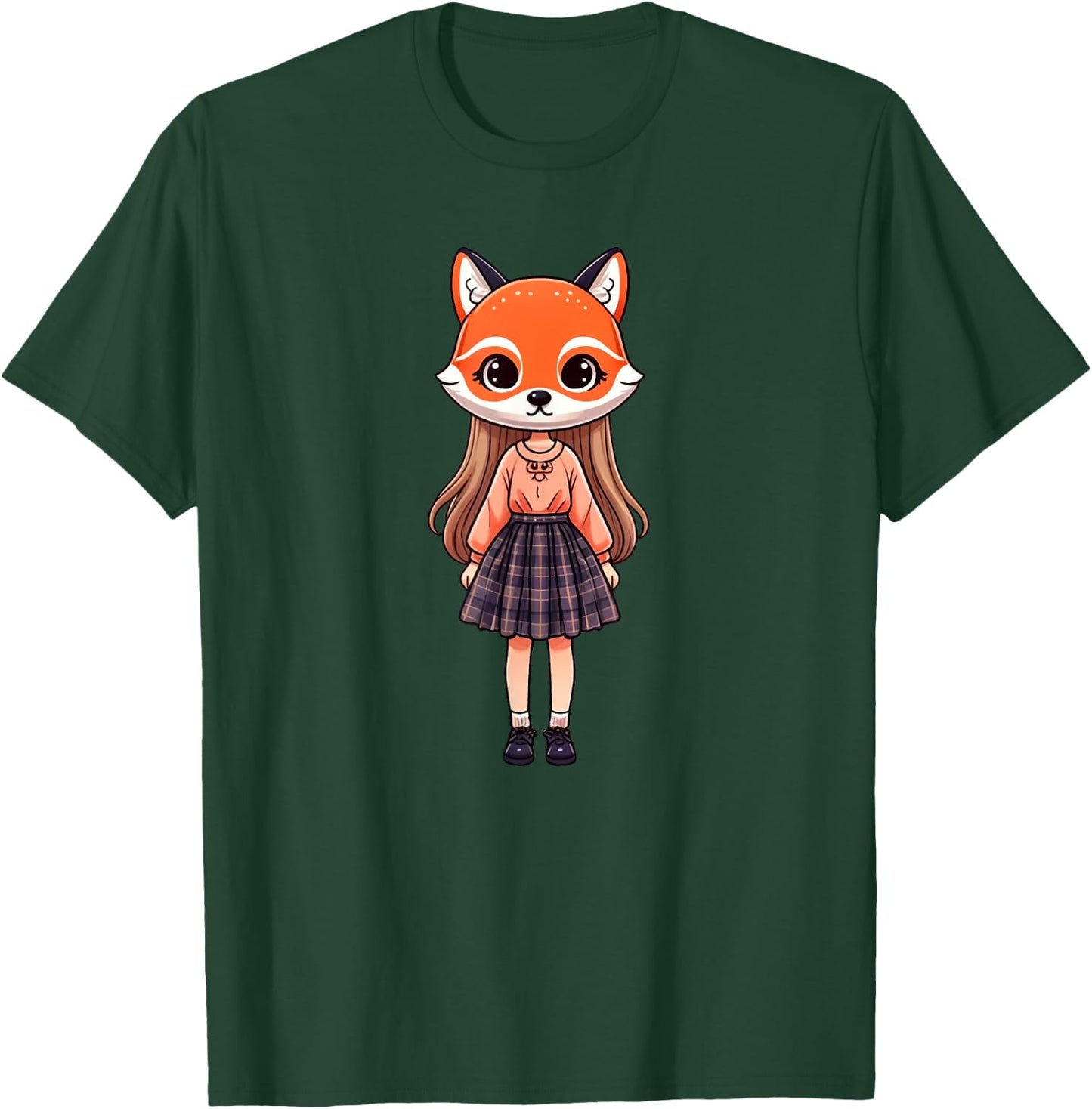 Cartoon Fox Mask Therian T-Shirt - T-Shirt | Forest