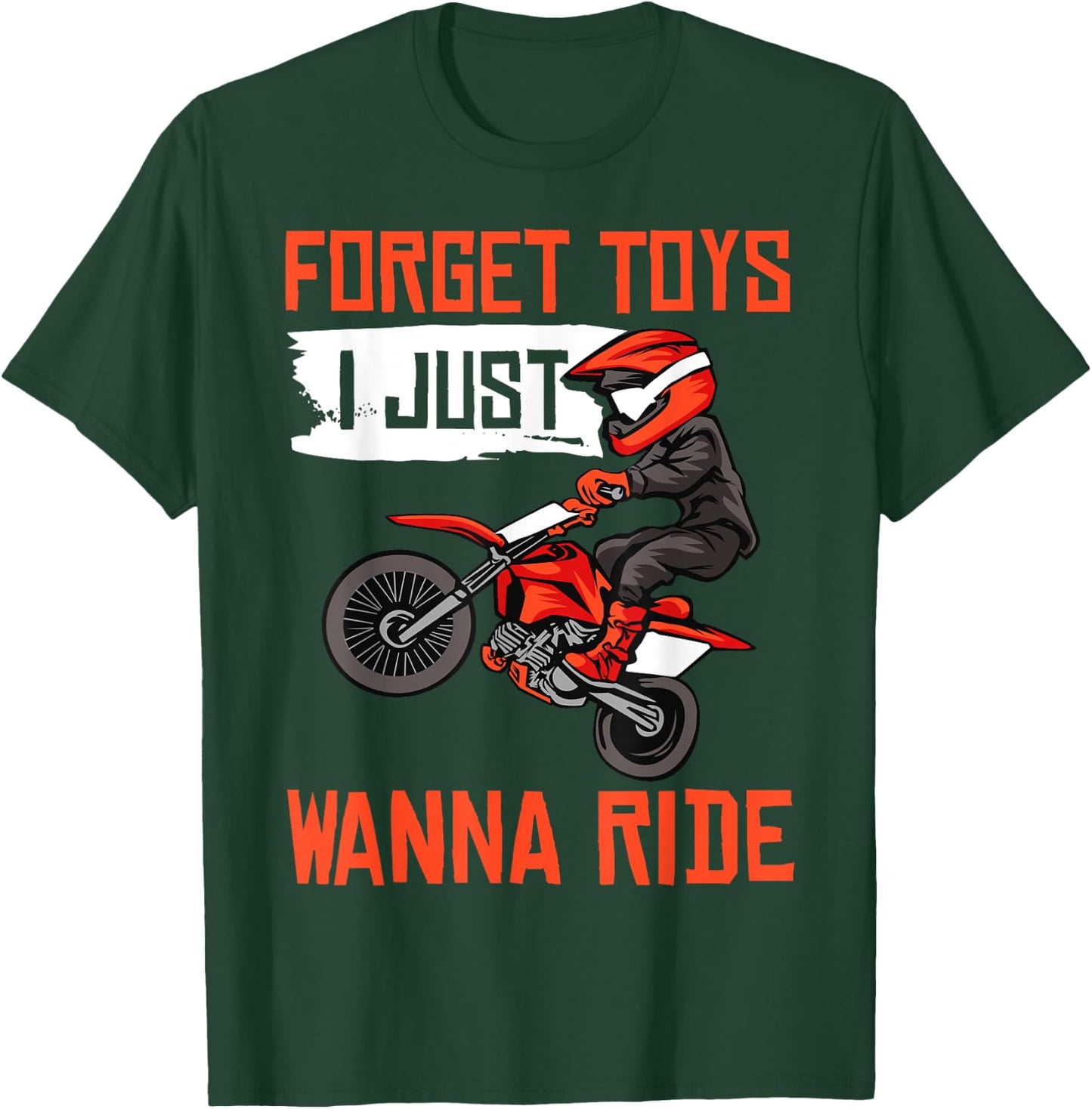 Cool Dirt Bike Gift Boys Men Funny Forget Toys Motocross T-Shirt - T-Shirt | Forest