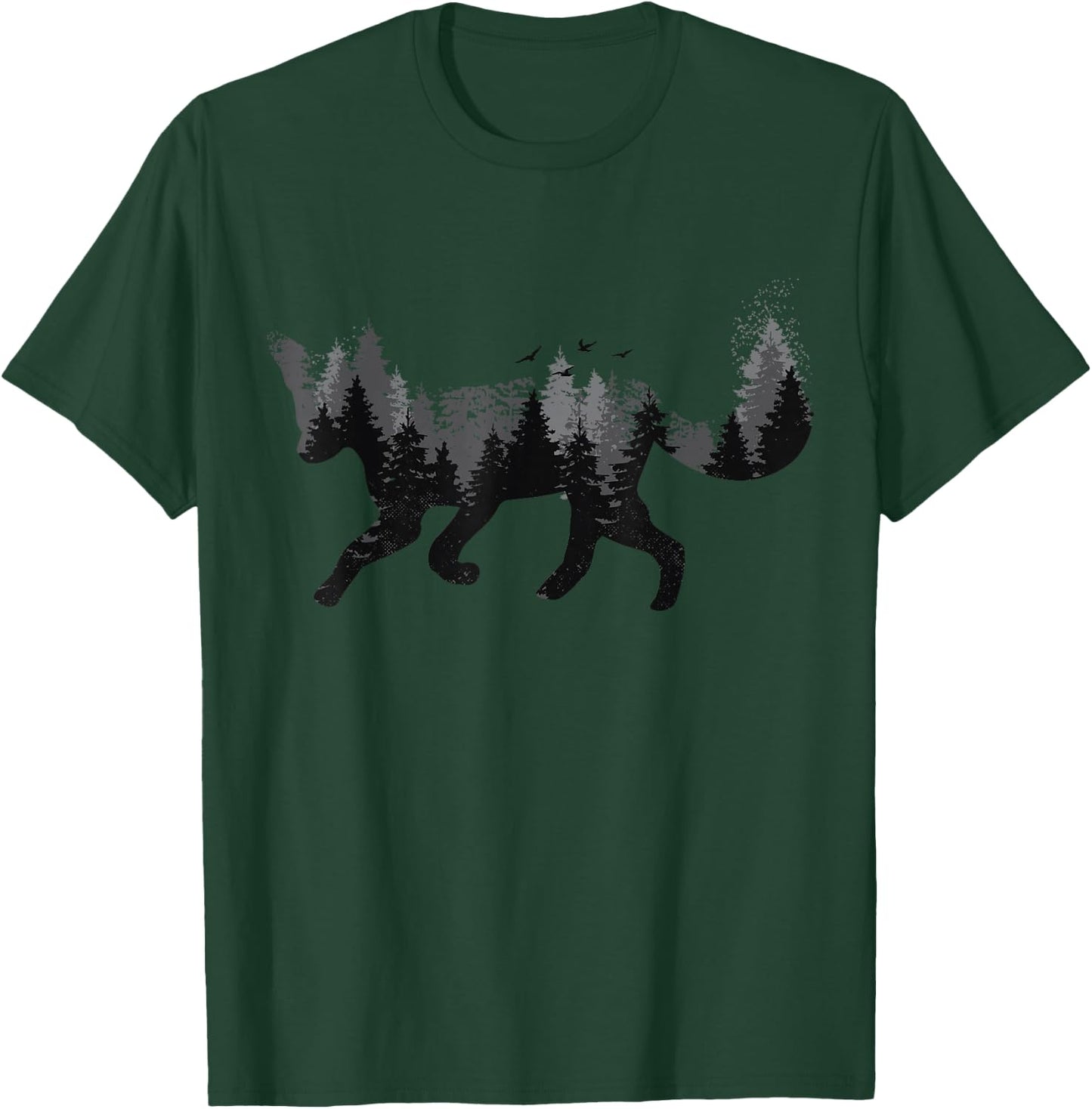 Fox Nature Forest Camping Hiking Hunter Outdoor Gift T-Shirt - T-Shirt | Forest