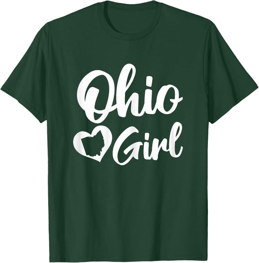 Buckeye State Lover State Of Ohio Cute Ohio Girl T-Shirt - T-Shirt | Forest
